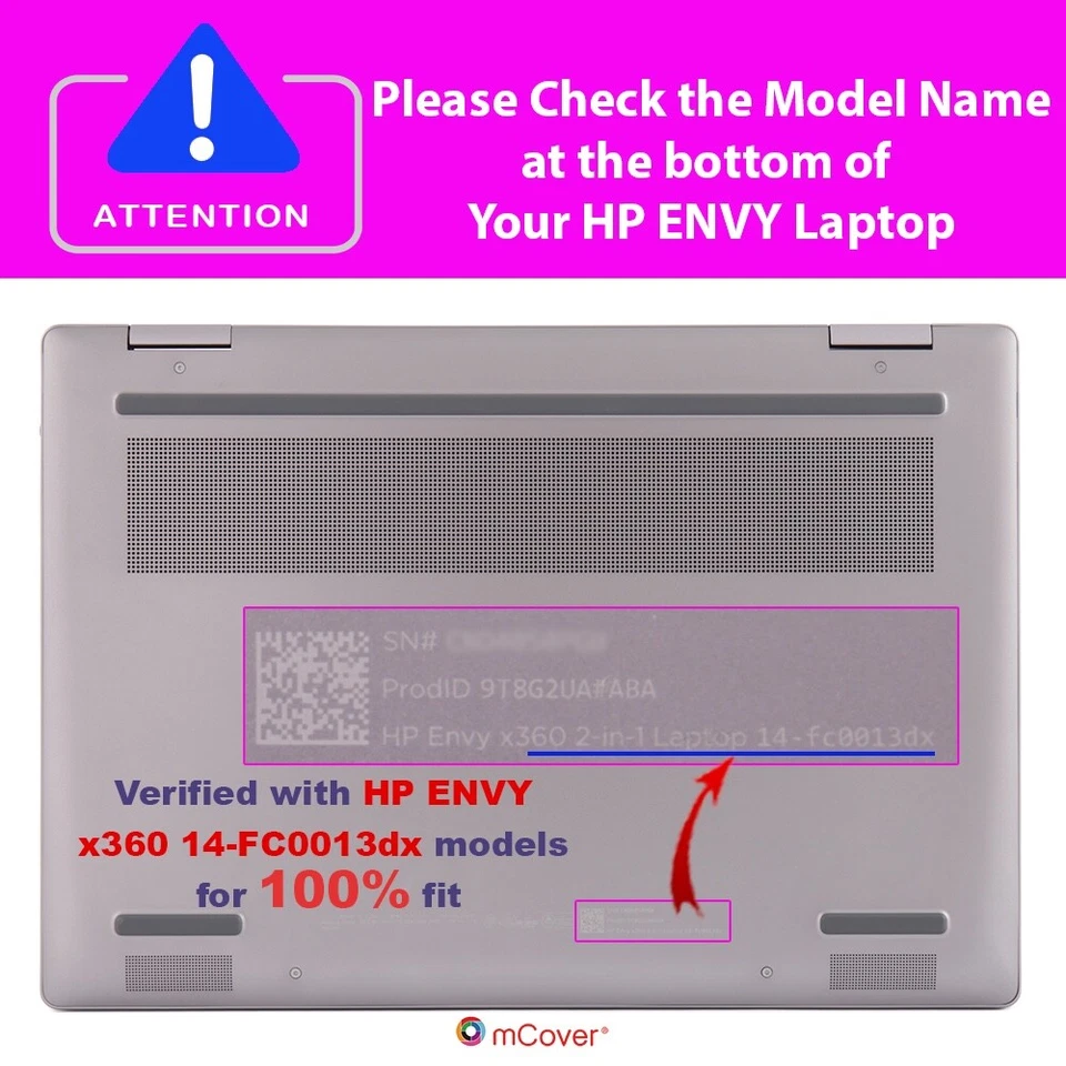 NUEVO Estuche Rígido mCover® para Portátil 2024 ~ 2025 14" HP ENVY x360 14-FA / 14-FCxxxx Foto 3 de 4