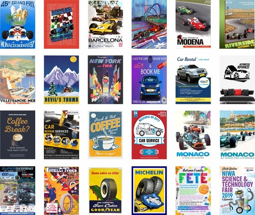 SCALEXTRIC SLOT CAR TRACKSIDE POSTERS STICKERS DECALS 1/32 SCALE sheet 6 - Picture 3 of 4
