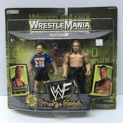 2000 WWE Jakks Stone Cold And Big Show Wrestling Figures Wrestlemania AEW TNA