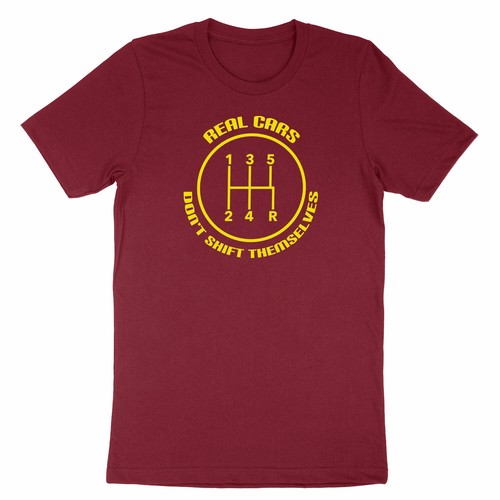 Real Cars Don't Shift Themselves T-Shirt Funny Manual Shift Pattern Stick Shirt - Picture 7 of 13