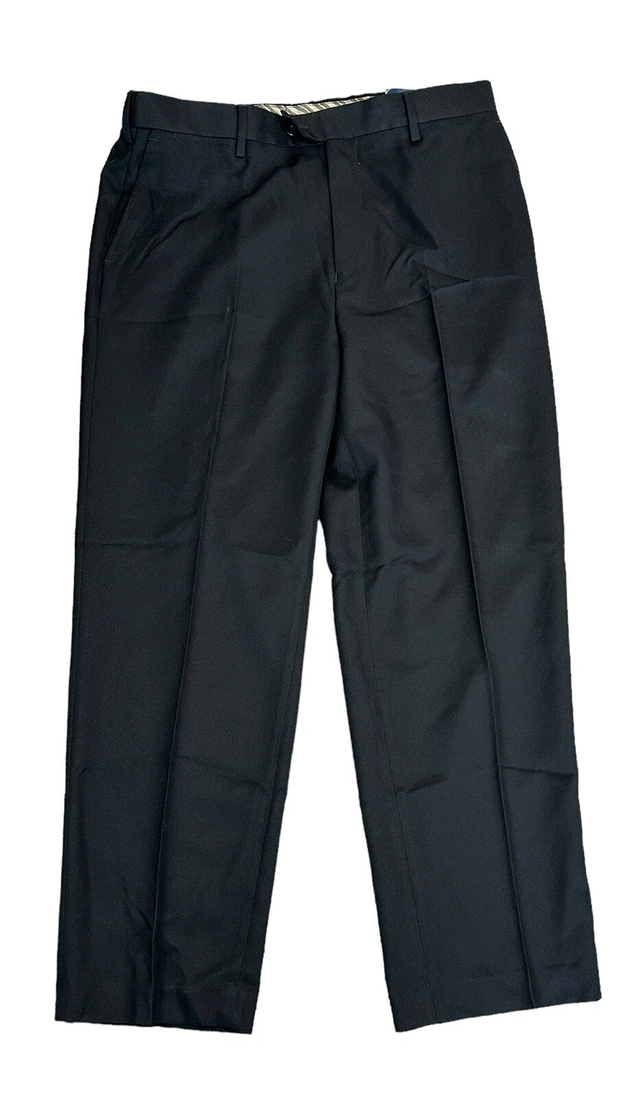 Saddlebred Adult Men Size 36w x 29L Black Flat Front Pants