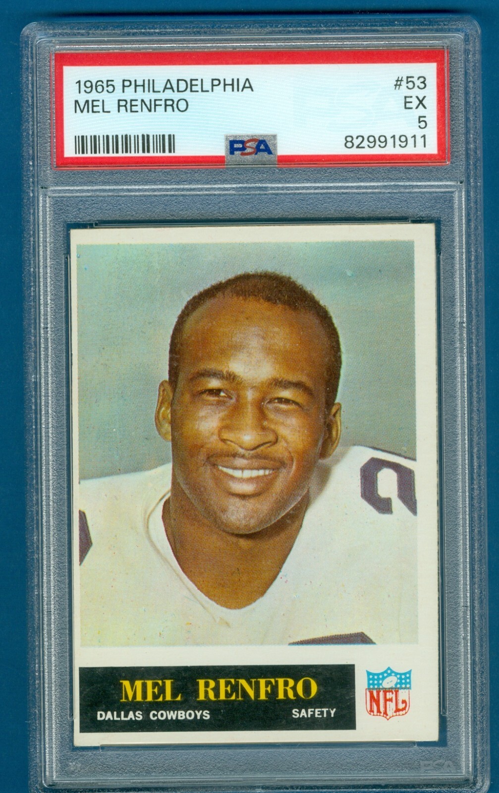 1965 Philadelphia Gum Mel Renfro Rookie #53 Cowboys PSA 5 EX