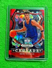 DENI AVDIJA CRUSADE RED ICE PRIZM ROOKIE CARD JERSEY#8 ISRAEL RC WIZARDS SP 2020