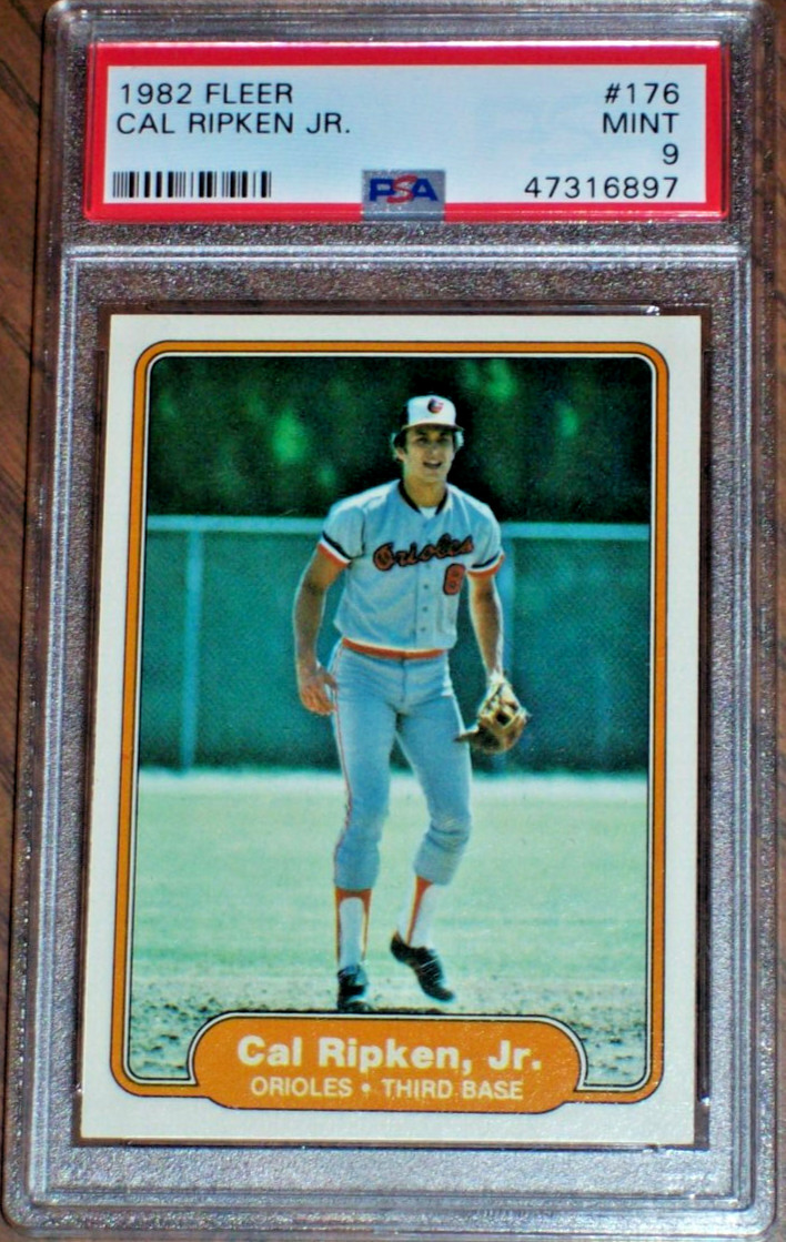 1982 Cal Ripken Jr. rookie #176 Fleer PSA 9 Baltimore Orioles