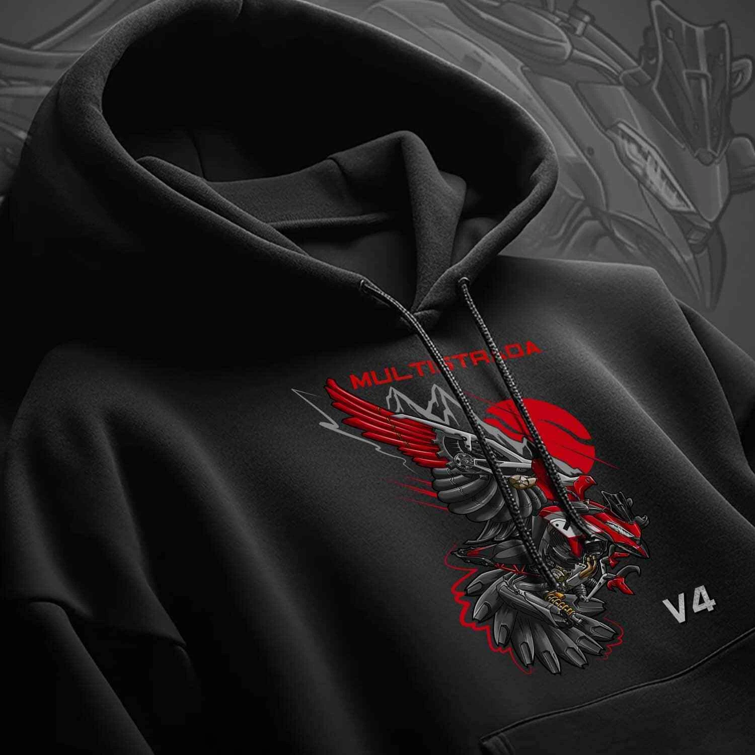 Ducati Multistrada V4 Motorcycle Hoodie Pullover for Riders