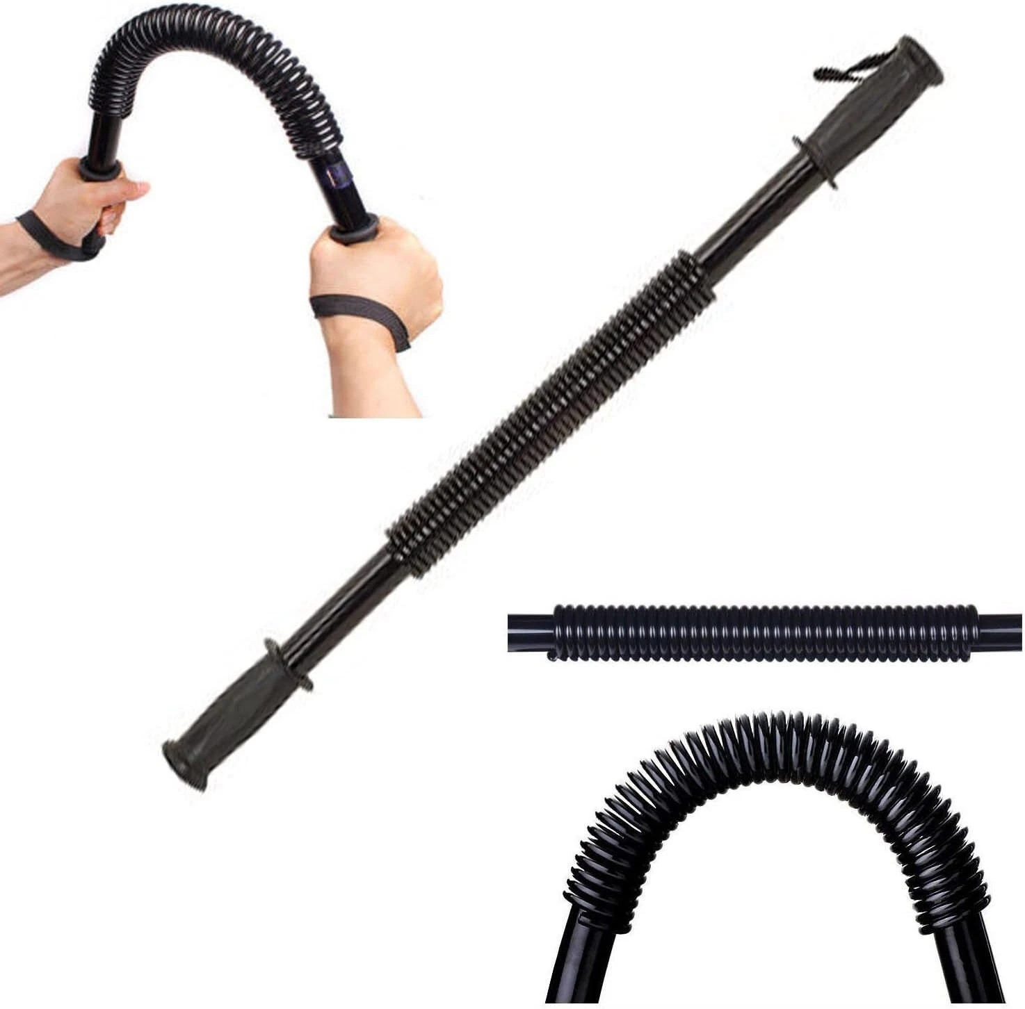 Power Twister Flexible Stretch Spring Bendy Bar Double Upper Body Fitness    - Picture 1 of 3