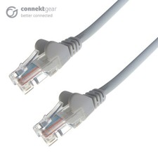 Image of 10m RJ45 CAT6 UTP Stranded Flush Moulded LS0H Network Cable - 24AWG - Grey