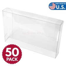 50 x Super Nintendo SNES Cartridge Clear Plastic Protective Game Box Sleeve Case