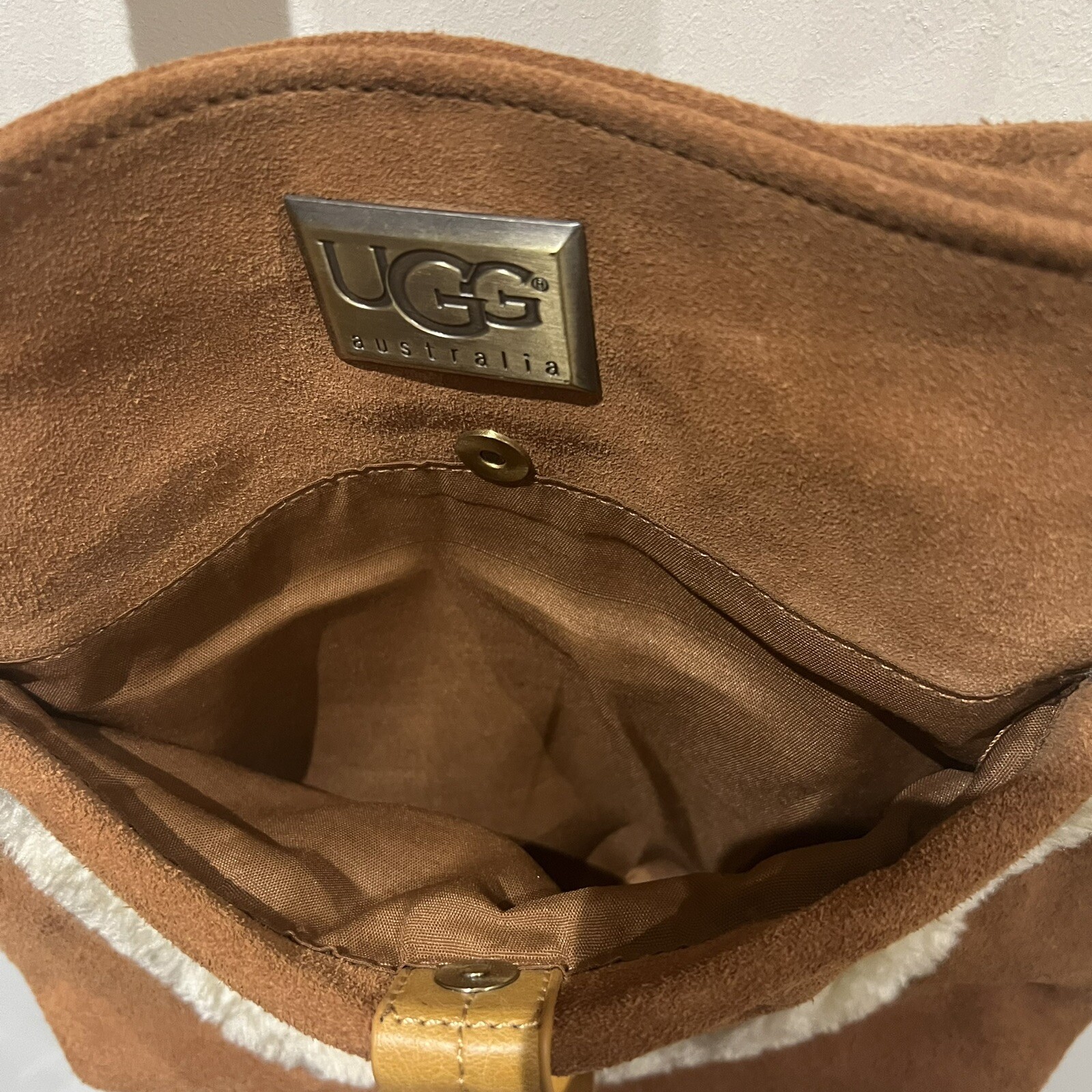 Ugg Australia Vintage Sheepskin Suede Cross Body Messenger Bag eBay