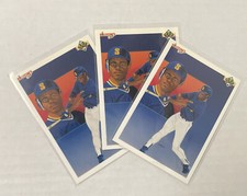 Three (3) 1990 Upper Deck #24 Ken Griffey Jr. Seattle Mariners Team Checklist