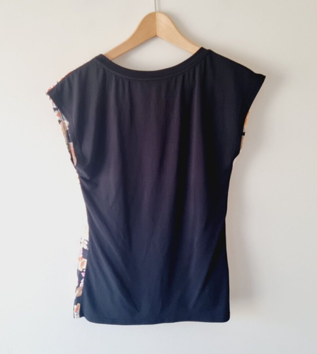 REVIEW Amber Glow Floral Jersey Back Tee Top SIZE 12 - Picture 6 of 6