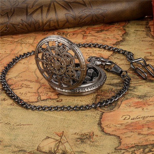 7pcs Mini DND Dice Set Polyhedral Metal Dices with Gear Pocket Watch Shell Case - Picture 6 of 14