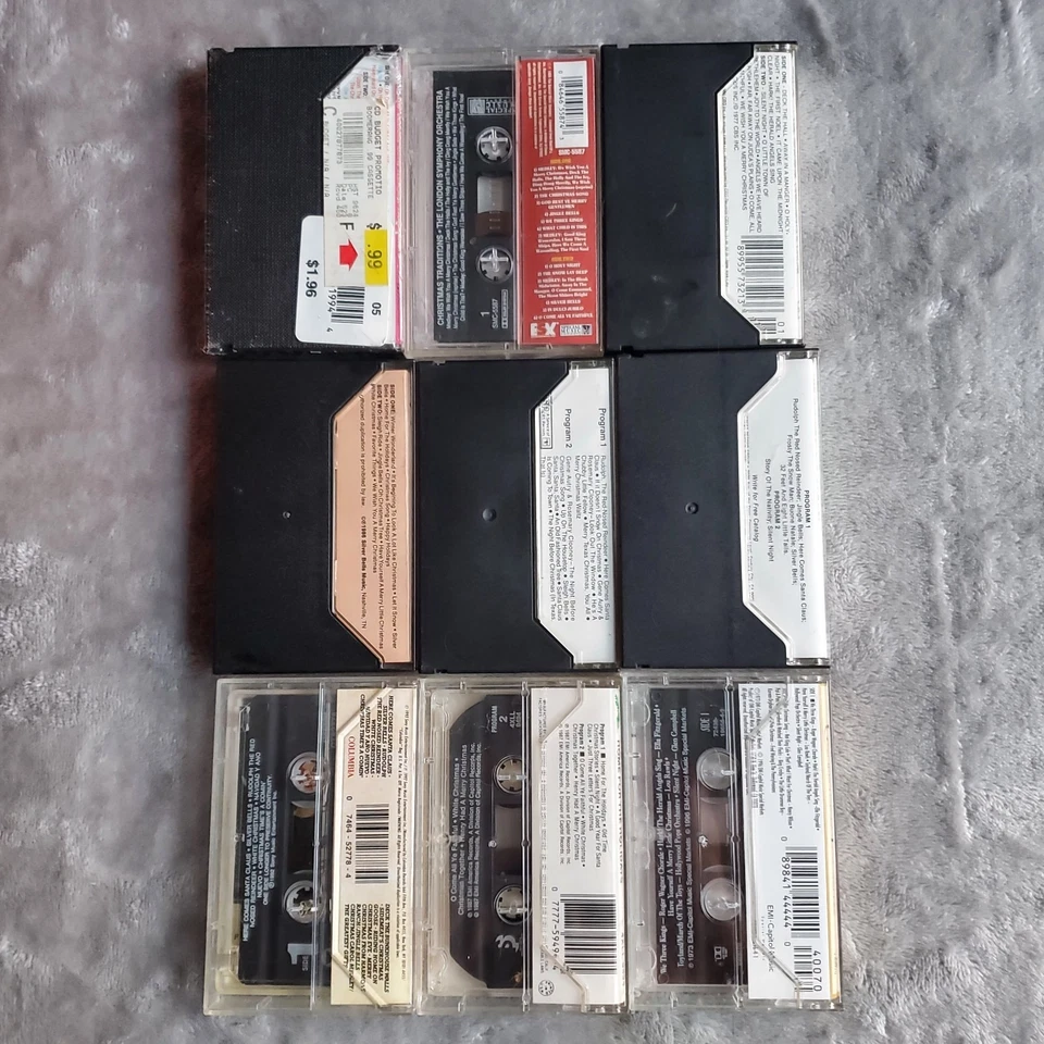 Country Christmas Cassette Tape Lot of 9 Gene Autry Walter Brennan and More - Image 2 of 3