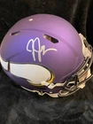 Justin Jefferson Vikings Beckett authentic full size football signed helmet!!