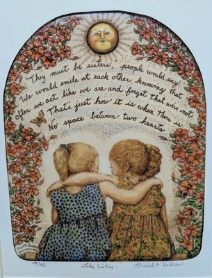 Limited Edition 199/750 Giclee Print ''Like Sisters'' by Artist Rachel H. Badeau