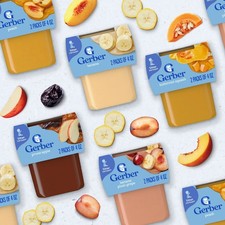 Gerber 2nd Food Baby Food Pear Puree Natural Non-GMO 4 Ounce Tubs 2-Pack