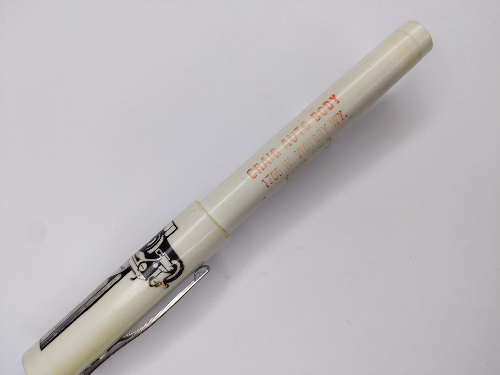 c1970s Craig Colorado Auto Body Shop Advertising Felt Pen Ford Model A Art CO G6