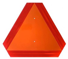 Slow Moving Vehicle Sign, Farm Triangle Safety Sign Aluminum 14"x16" Engineering