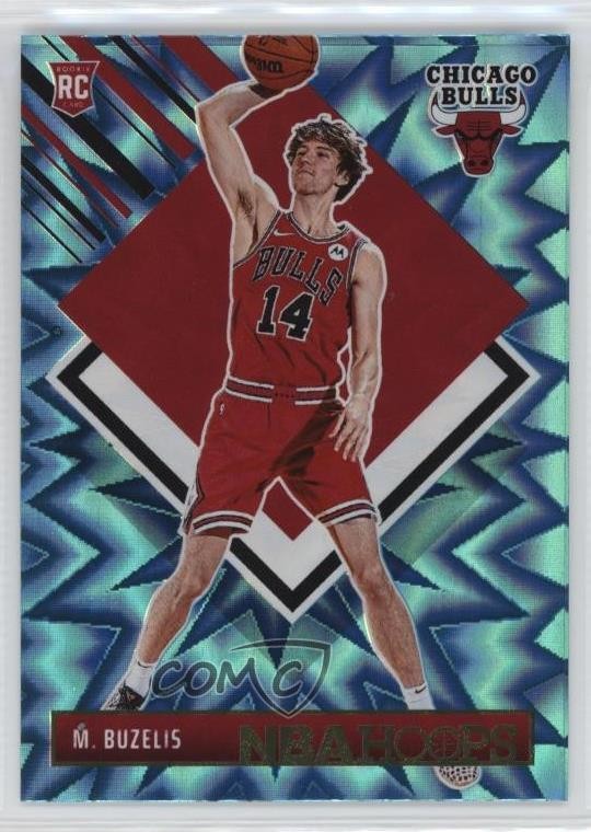 2024-25 Panini NBA Hoops Hoops Tribute Teal Explosion Matas Buzelis #295 14pp
