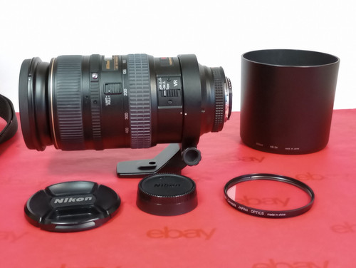 Nikon AF 80-400mm f/4.5-5.6D ED VR Telephoto Zoom Camera Lens w/ Hood, Mount Bag - Picture 3 of 17