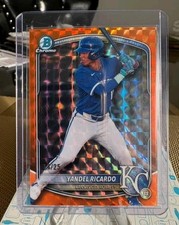 2025 Bowman Draft Yandel Ricardo Chrome Orange Geometric Refractor # /25 Royals