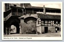 Rothenburg Ob Der Tauber Fachwerk Am Klingentor Vintage Postcard Black White