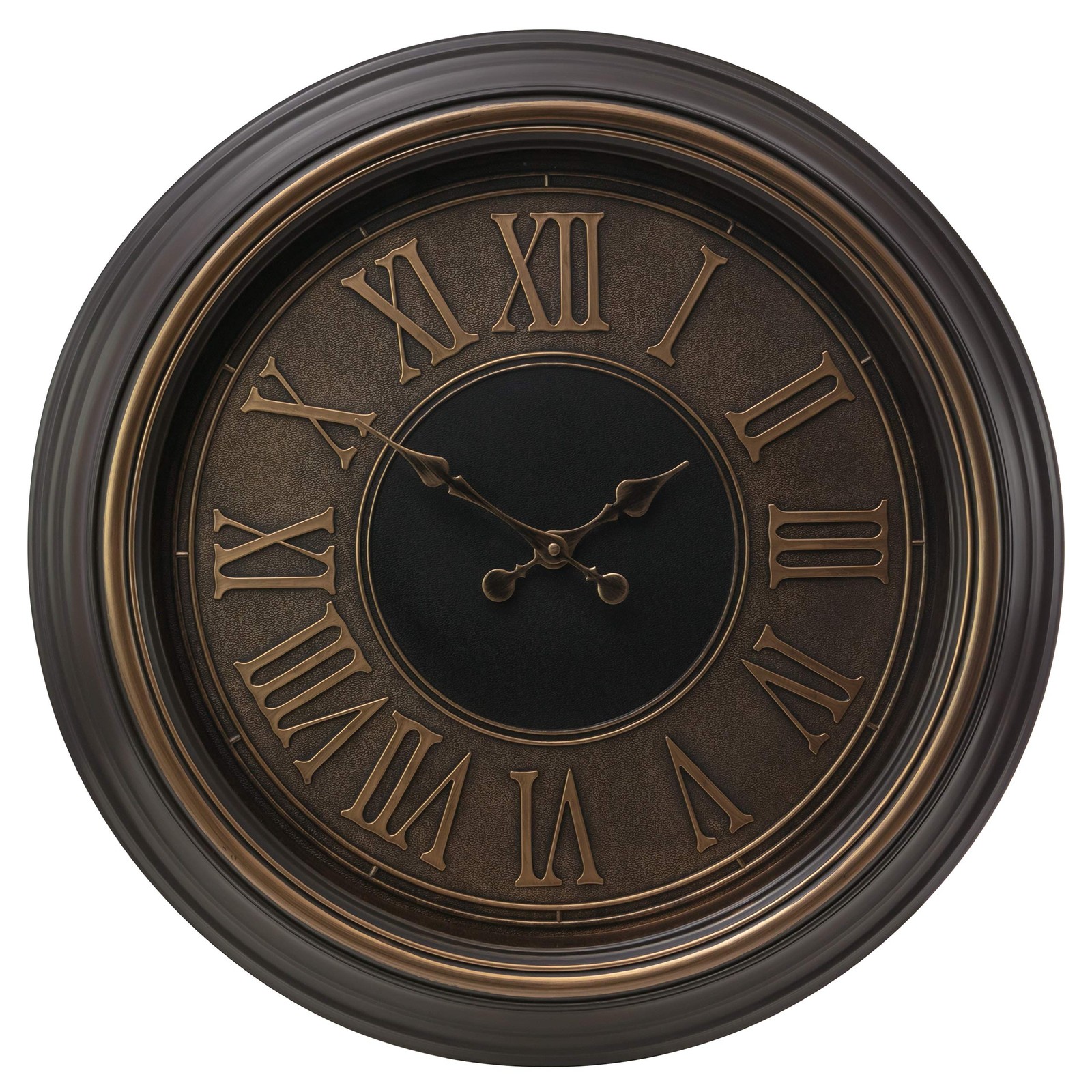 Kiera Grace Decorative Round Wall Clocks Bronze Black