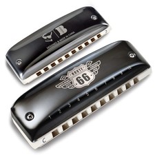 Jazz Harmonica, 10 Hole Blues Harp Diatonic Harmonica key of C with Yellow Ca...