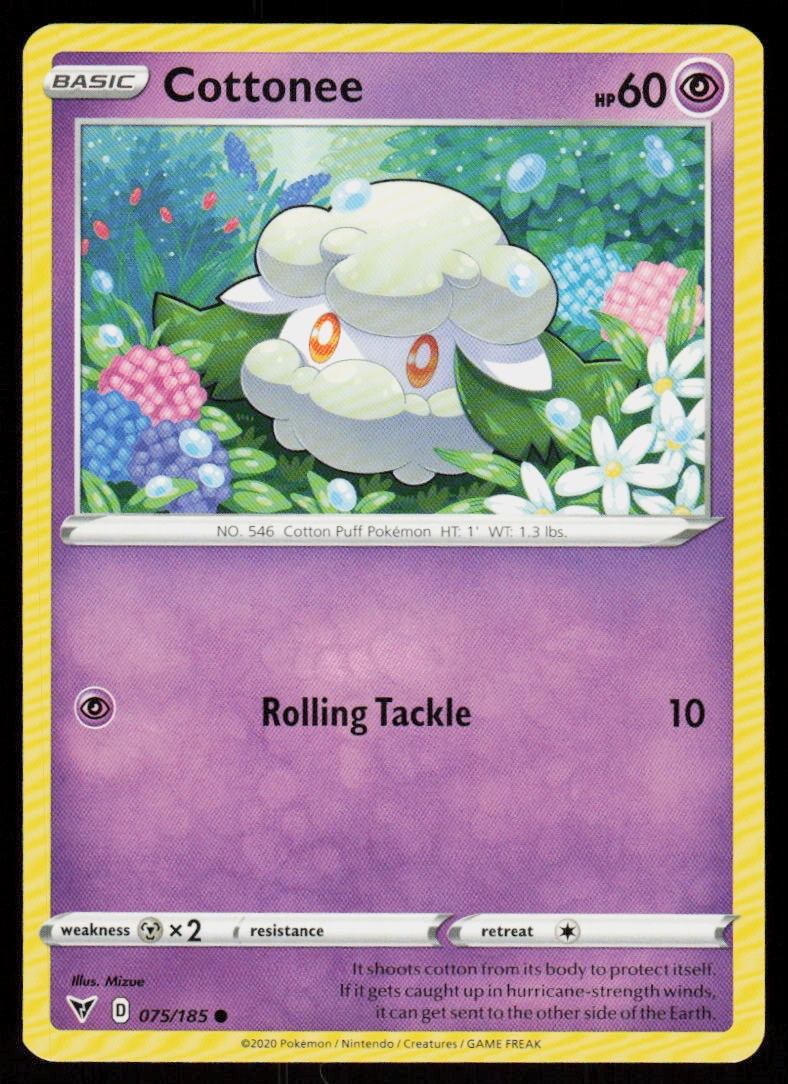 Cottonee 075/185 Common Vivid Voltage Pokemon Near Mint