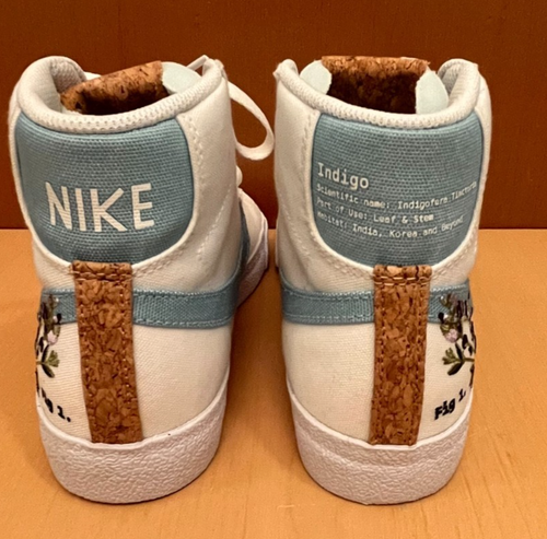 Nike Blazer Mid 77 Indigo Canvas High Tops Size 5.5 - Picture 4 of 12