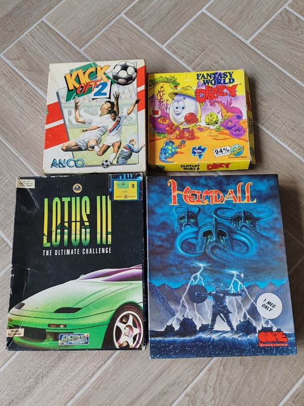 Amiga Commodore Game Bundle Joblot Heimdall, Lotus, Kick Off, Dizzy's World