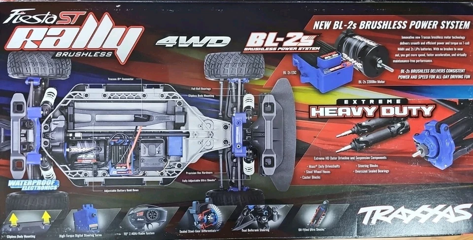 Traxxas 74154-4-AZUL - Ford Fiesta ST 1/10 4x4 Rally Car RTR, azul Foto 2 de 3