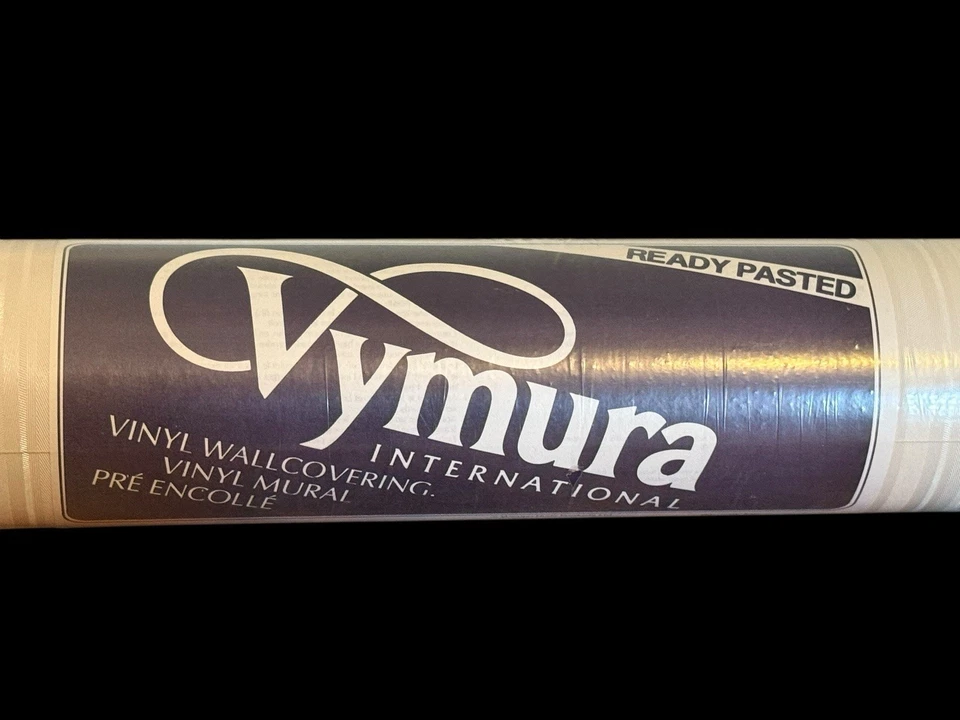 7 рулонов винтажных предварительно наклеенных виниловых обоев Vymura замок запечатанные 20,5 дюйма x 11 ярдов - Изображение 3 из 4