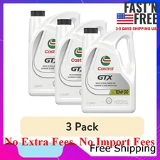 [HOT SALE] (3 pack) Castrol GTX 10W-30 Conventional Motor Oil, 5 Quarts, NEW USA
