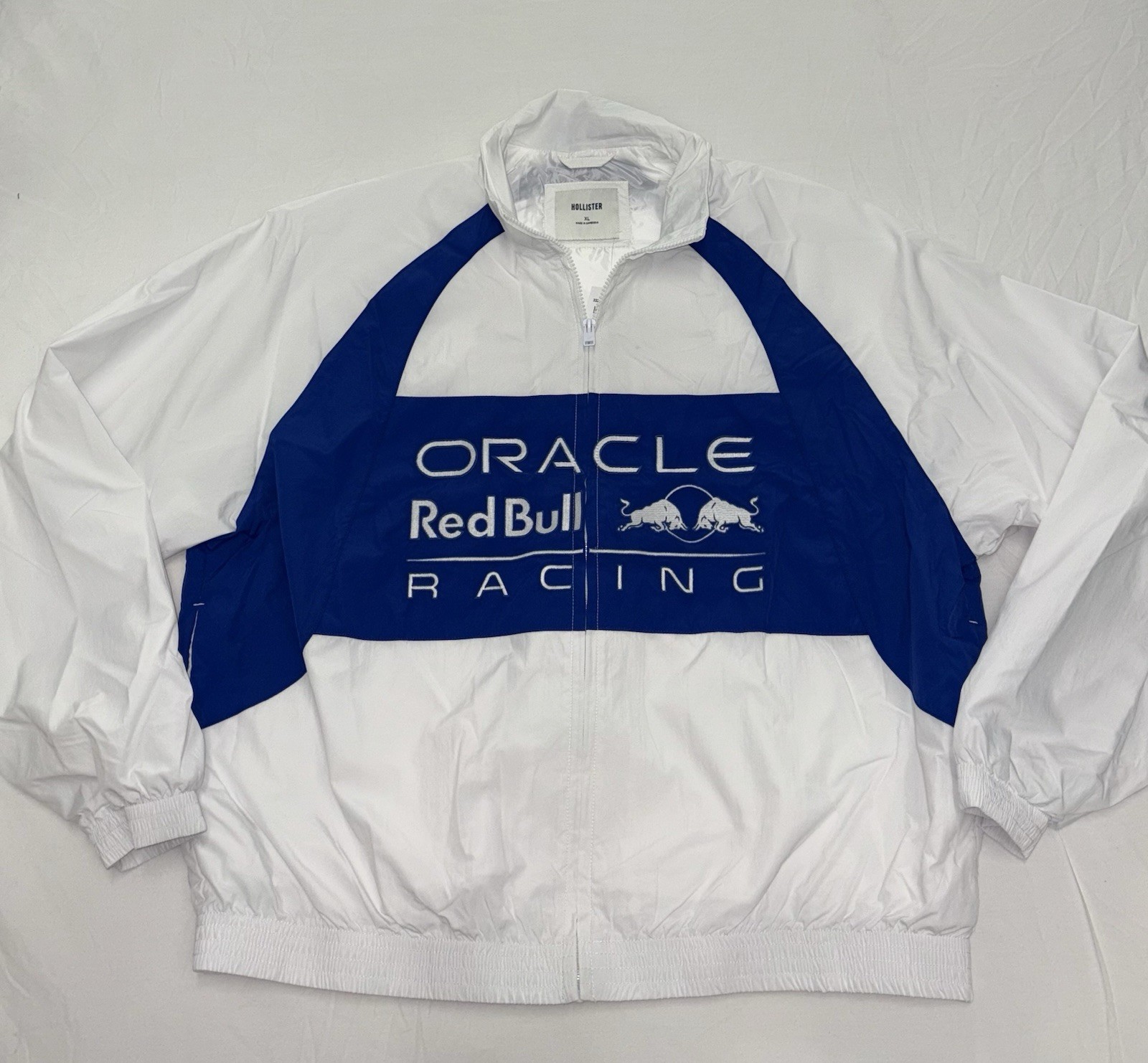 Hollister ORACLE RED BULL RACING GRAPHIC TRACK JACKET SIZE X-LARGE