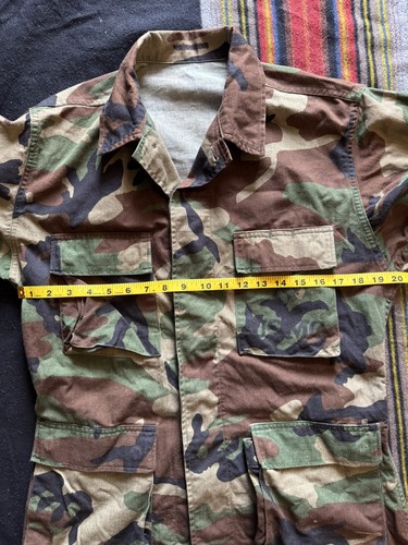 Vintage 1980's USMC BDU Camo Woodland Combat Shirt Medium - Picture 8 of 11