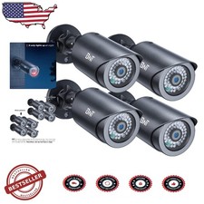 Fake Surveillance Cameras 4 Pack Indoor Outdoor Waterproof