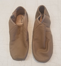 So Danca Jazz Boot Dance Shoes Sz 4.5L JZ-45 Tan Leather Split Sole Slip On 3962
