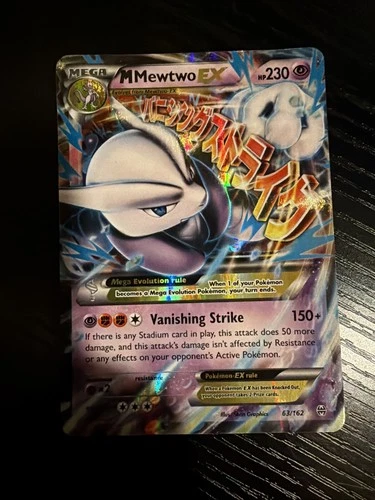 Pokémon M Mega Mewtwo EX Ultra Rare Holo TCG Card 63/162