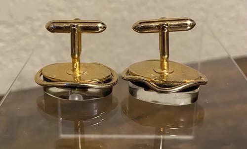 Vintage SWANK Oyster Shells & Pearls Cuff Links Encased in Acrylic Old Money - Picture 8 of 13