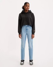 LEVI'S High-Waisted Mom Jean Light Wash Y2K 90s Preppy Normcore Size 28x27