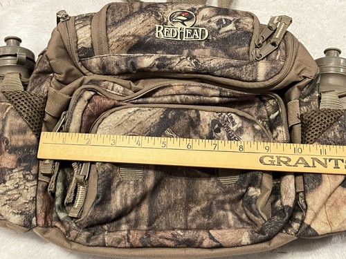 RedHead Camo Big Fanny Pack Hunting Hiking Fishing Waist Bag With Both Bottles - Picture 3 of 8