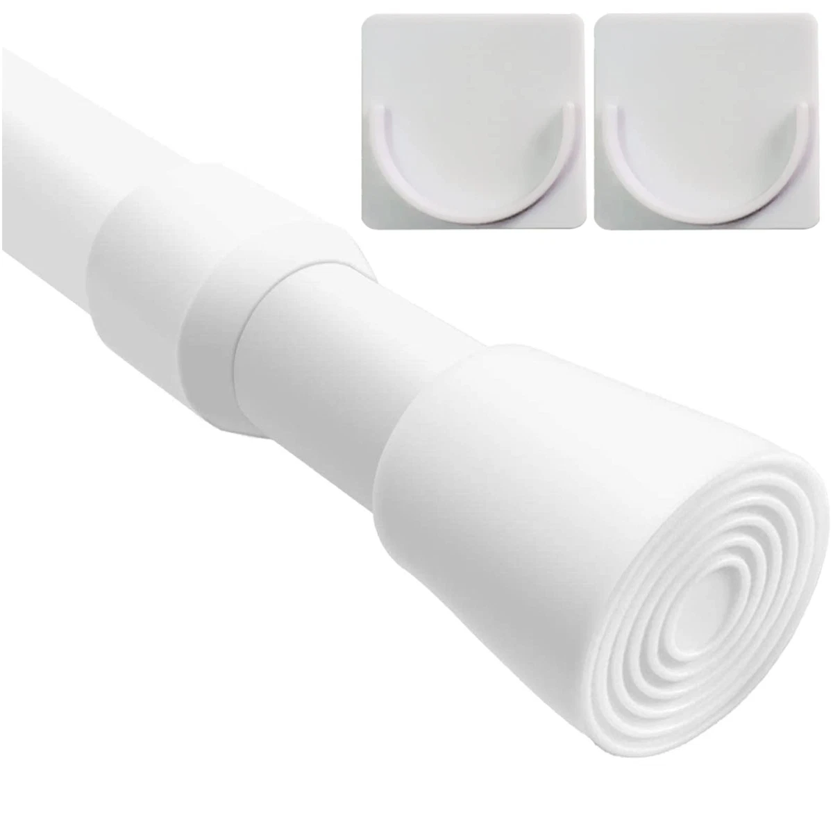 1PC Extendable Curtain Pole for Wardrobe Tension Rod with 2PC Holders Adjustable