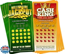 Prank Lottery Tickets and Scratch Cards Look Real - $1 Million Winning Ticket