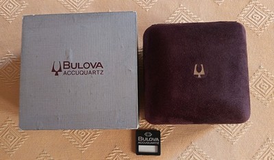 Rare Genuine Bulova Accuquartz Box 70er Jahre Box komplett Gegenbox Tag