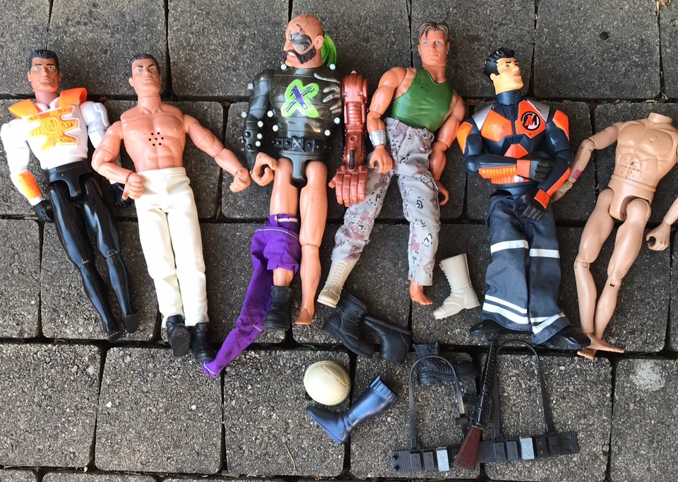 6 FIGURINE ACTION MAN hasbro 2005 2000 1999 1997 atom DOCTEUR X Mattel Max Steel - Photo 1/4