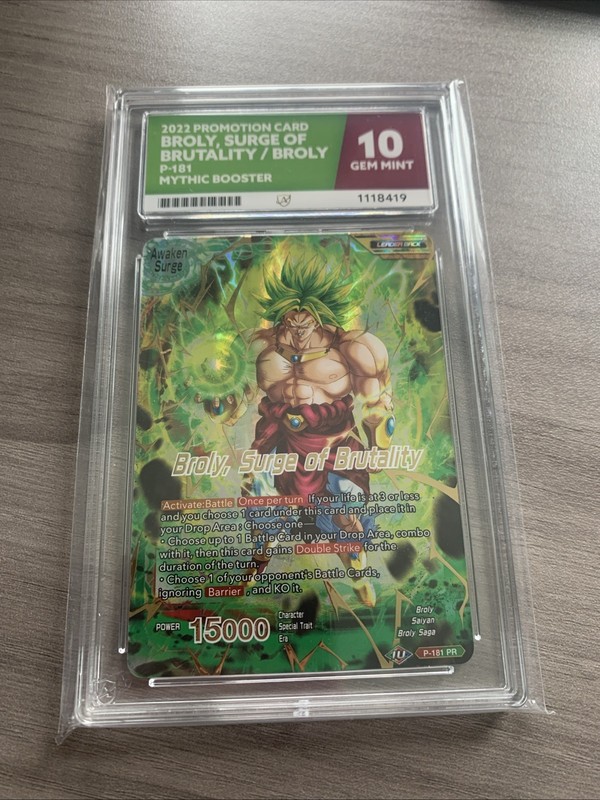 Dragon Ball Super Broly, Surge of Brutality Promo P-181 Graded Card Ace 10