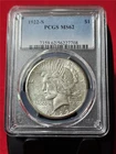1922-S $1 Silver Peace Dollar PCGS MS62             #MF-3677
