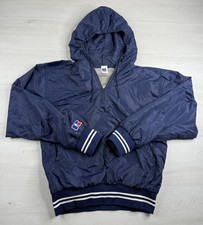 Vtg Russell Athletic Pullover Lined Windbreaker Track Jacket USA Made Blue 90s S