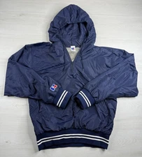 Vtg Russell Athletic Pullover Lined Windbreaker Track Jacket USA Made Blue 90s S